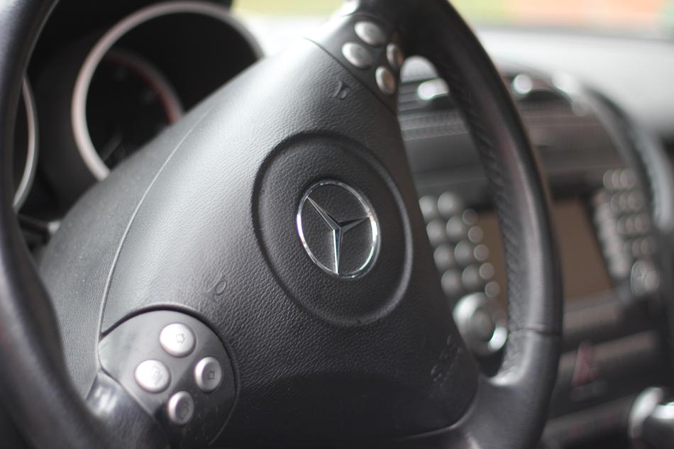Mercedes Steering Wheel Close Up