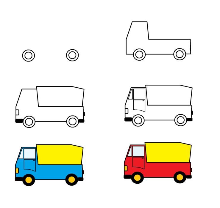 drawing truck car creative