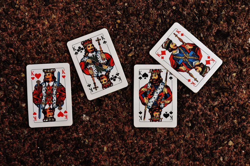 colorful cards of kings