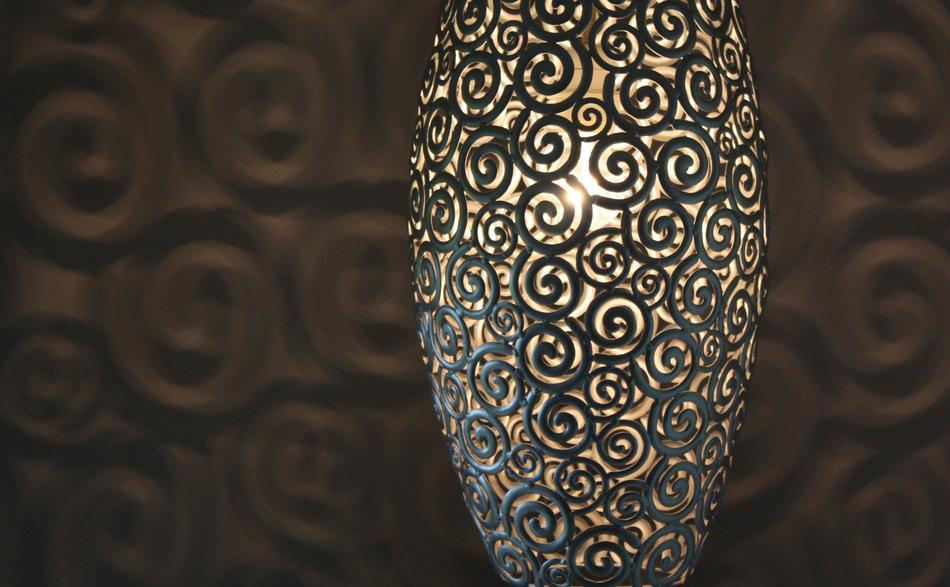 patterned room lamp