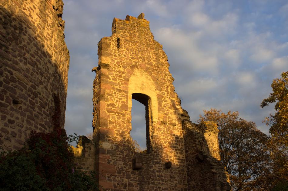 ruined castle walls