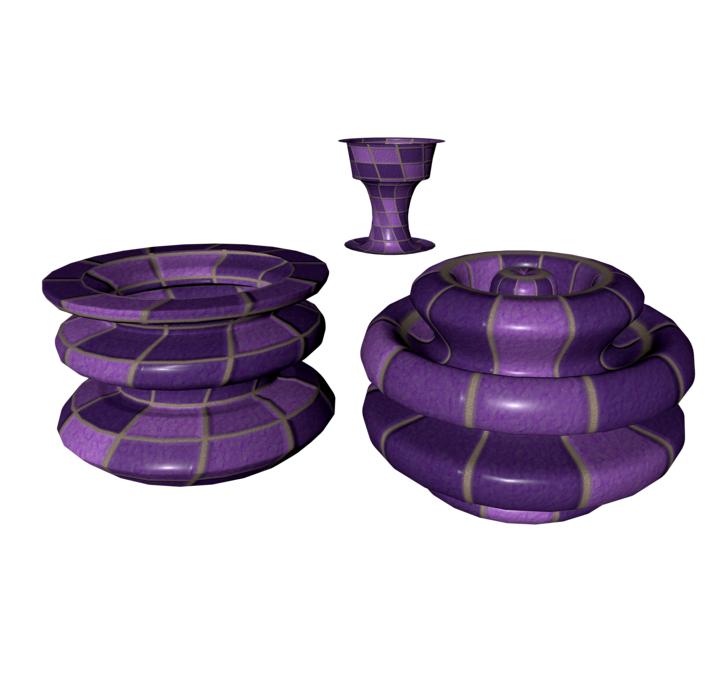 purple plastics item