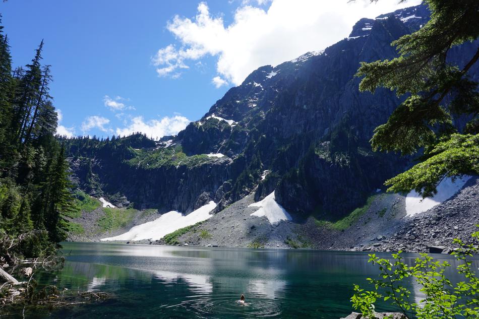 beautiful mountain lake in Seattle