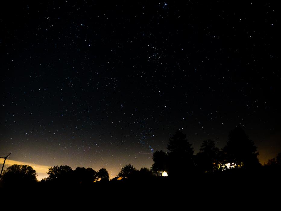the beautiful black starry sky