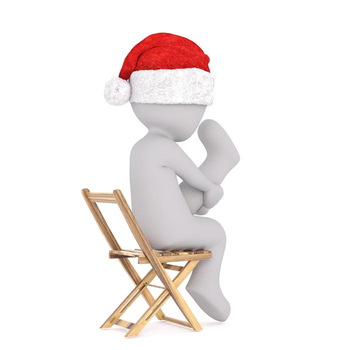 The model of a man sitting on a chair