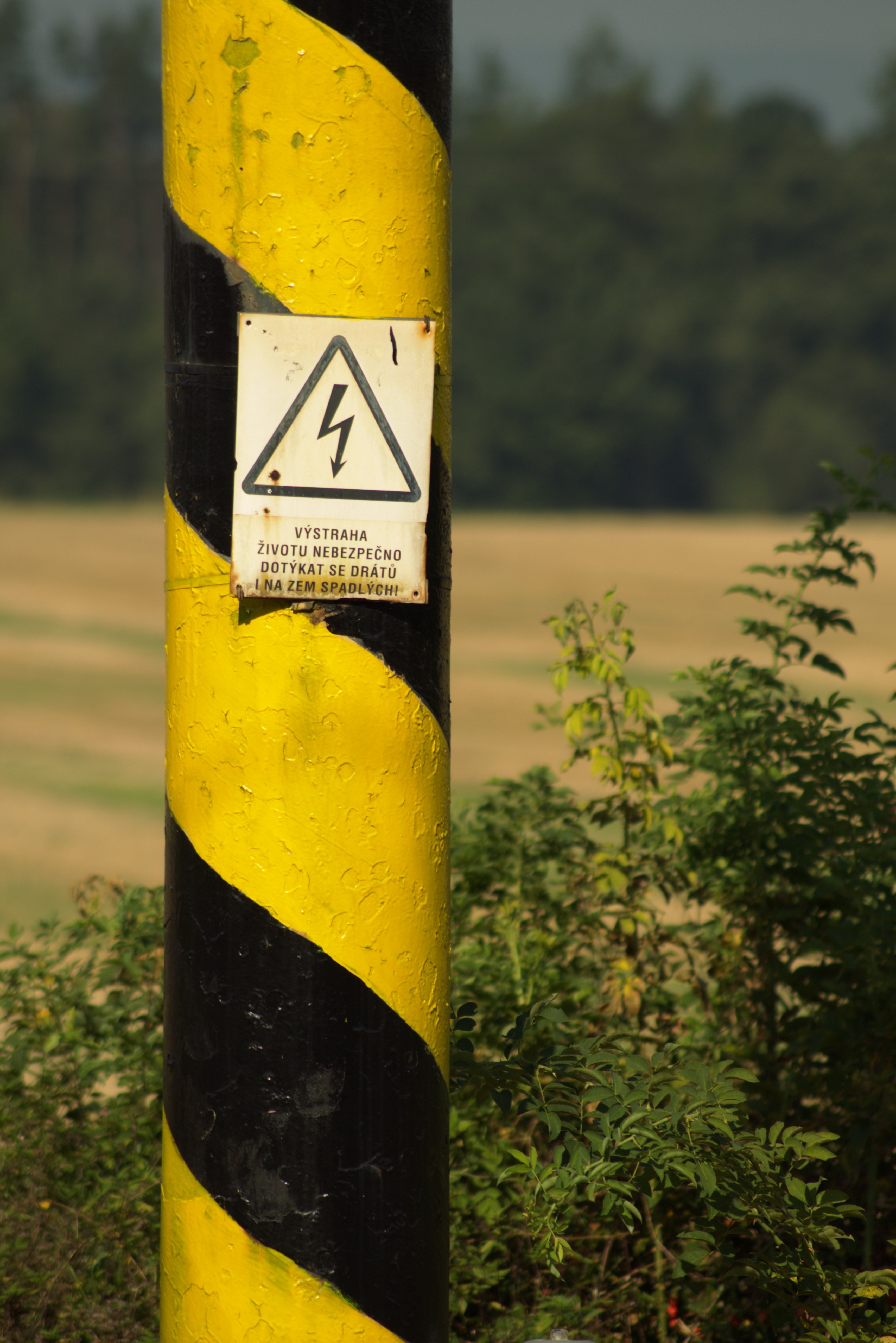 Current warning. Caution current