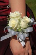 floral decoration on the arm