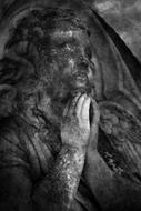 old dark statue