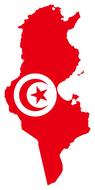 continent cards with the tunisia flag