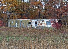 Trailer Mobile Home Abandoned Old