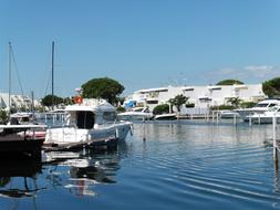 yacht port in the resort town