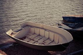 empty boat at the marina