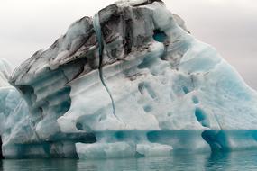 huge glacier in the ocean