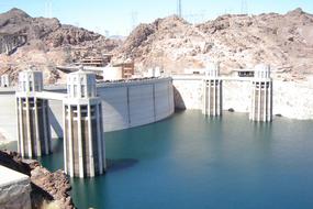 Hoover Dam on a clear sunny day