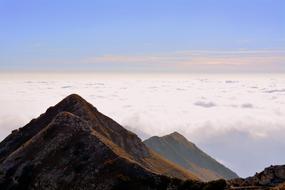 Mountains Clouds Sky