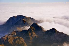 Mountains Clouds Sky