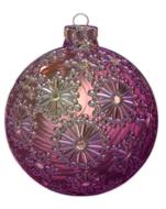 purple christmas ball with patterns