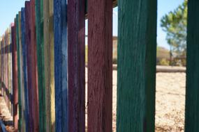 an unusual fence in the village