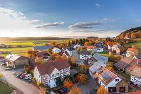 Village Landscape Houses Aerial