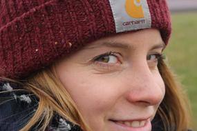 beautiful girl in a winter hat