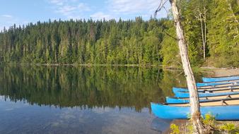 Canoe on River in Canada