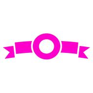 pink ribbon with a circle