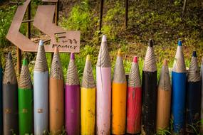 Pencil Wall Colorful