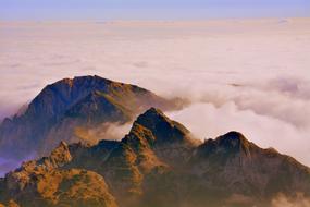 Mountains Clouds Sky