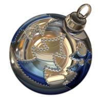christmas bauble metallizer art