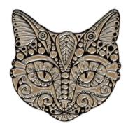 cat metallizer art glass drawing