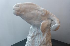 white goat sculpture
