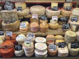 hard and soft Cheese on Counter