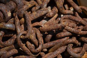 iron rusty chains
