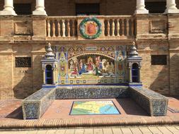 tiles on the square in spain