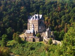 Eltz Castle at forest, germany