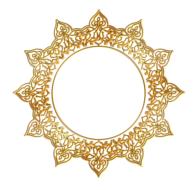 round golden lace frame