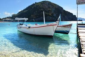 fishing boats in the lake