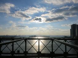 beautiful view of the lake with the bridge