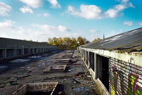 abandoned building with graffiti