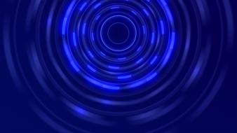 blue tunnel circle abstract drawing