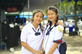 photo of two female students in Thailand