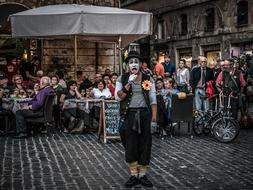 man mime at the fair