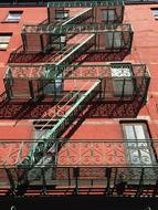 fire escape on a brick building in New York