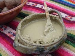 liquid mud on a plate