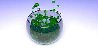 Clipart of the green liquid in the glass