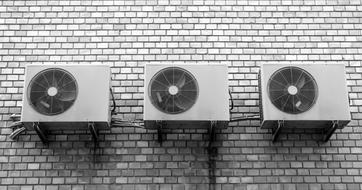 Fan Air Conditioning on Wall