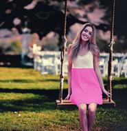 Girl on Swing Emotions