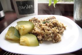 porridge with cucumber