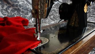 sewing machine on the table