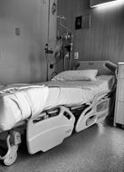 Hospital Bed Emergency, black and white